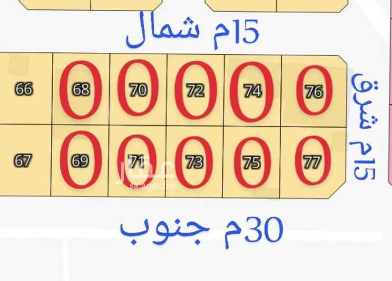 أرض للبيع في شارع زهير بن رستم, حي الندى, مدينة الدمام, المنطقة الشرقية 1 صورة