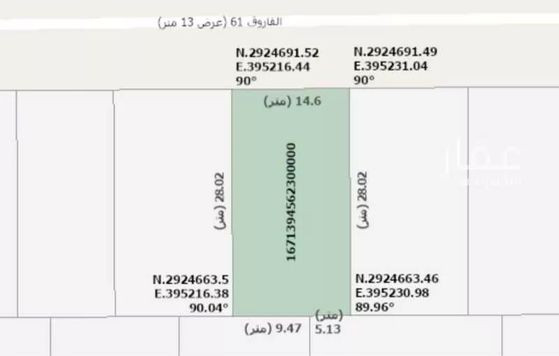 أرض للبيع في شارع الفاروق 61, حي الإزدهار, مدينة بريدة, منطقة القصيم 1 صورة