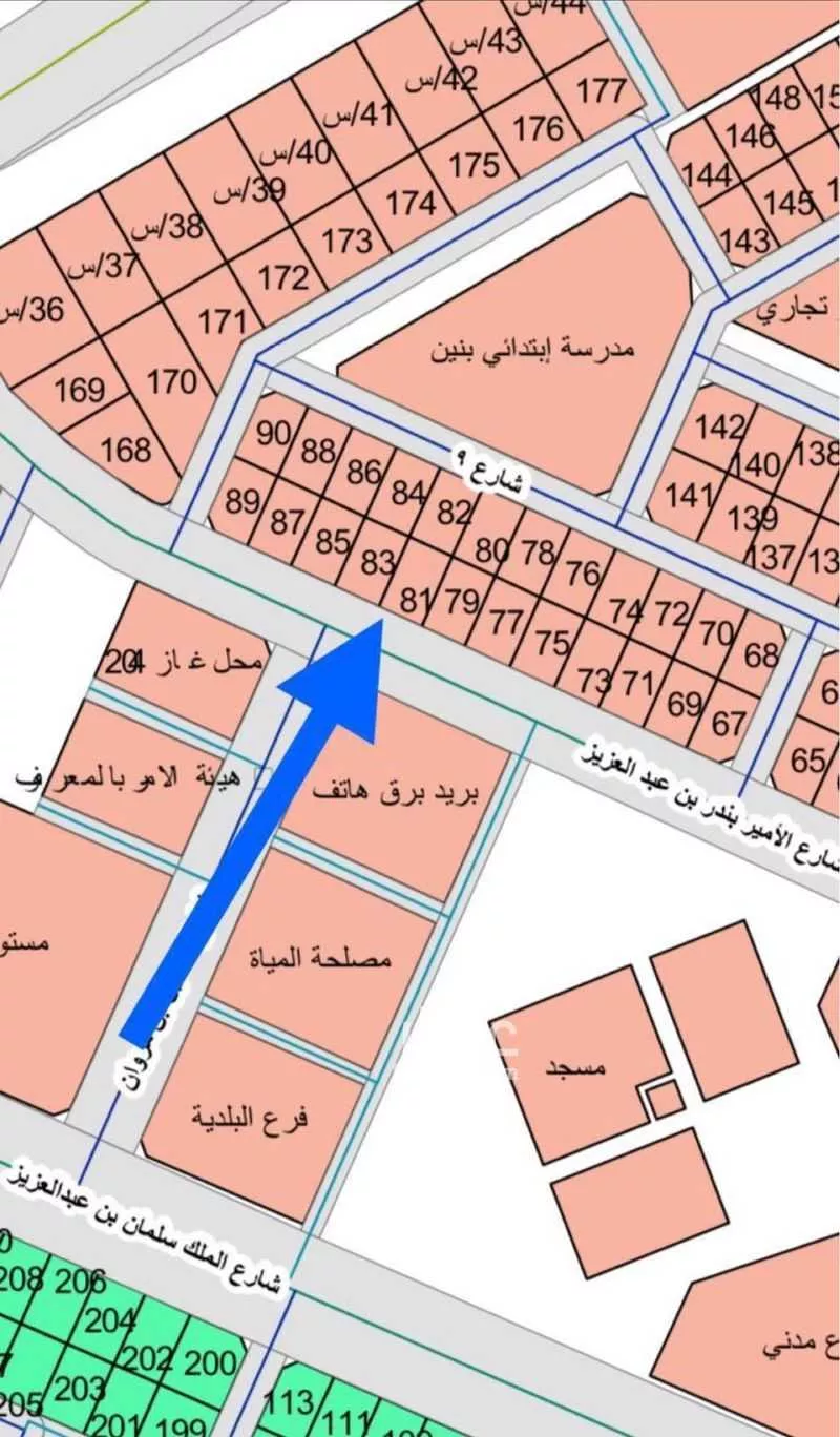 أرض للبيع في شارع الامير بندر بن عبدالعزيز, حي الربيع, مدينة النعيرية, المنطقة الشرقية 1 صورة