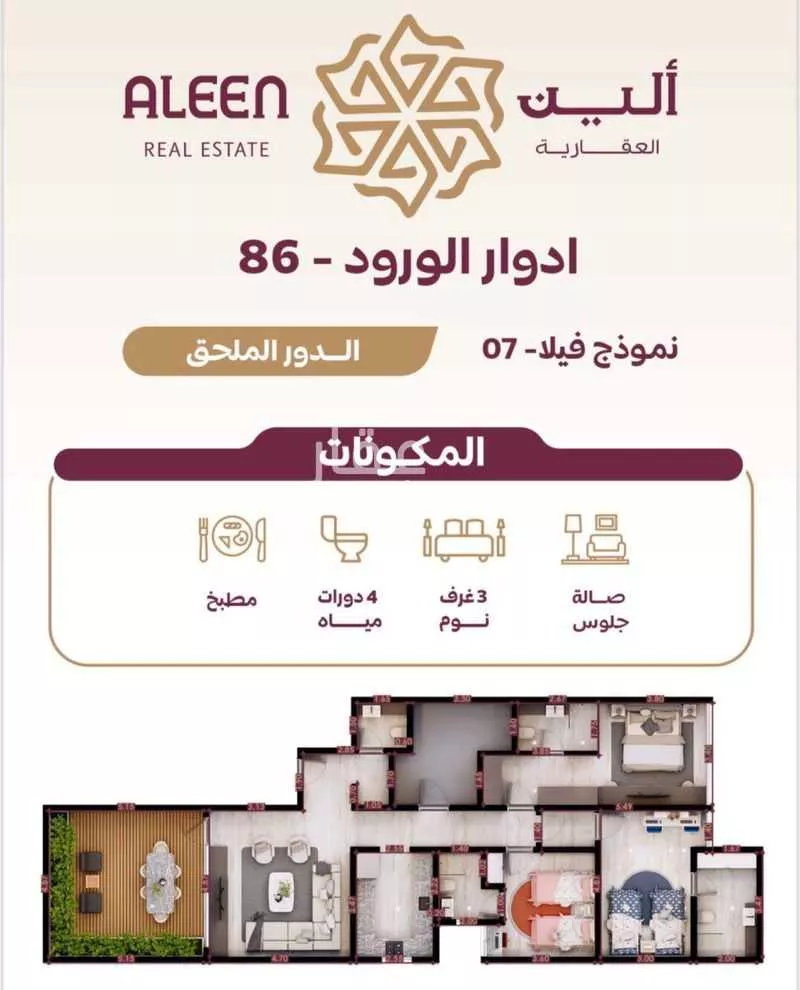 دور للإيجار في شارع ابن عرفة, حي الورود, مدينة الرياض, منطقة الرياض 1 صورة