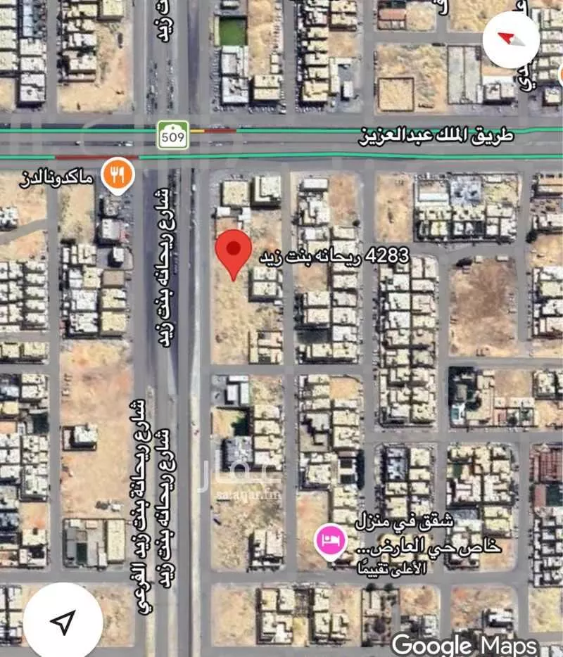 أرض للإيجار في شارع ريحانه بنت زيد, حي العارض, مدينة الرياض, منطقة الرياض 1 صورة