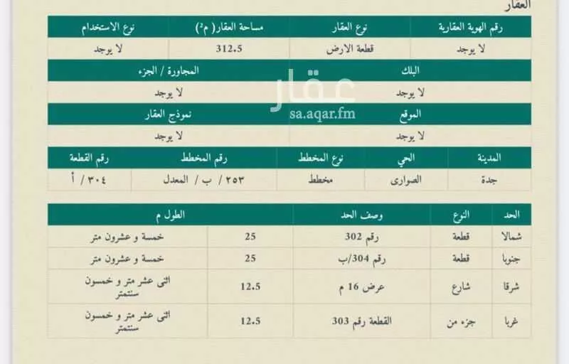 أرض للبيع في شارع احمد بن تاج الدين, حي الصواري, مدينة جدة, منطقة مكة المكرمة 1 صورة
