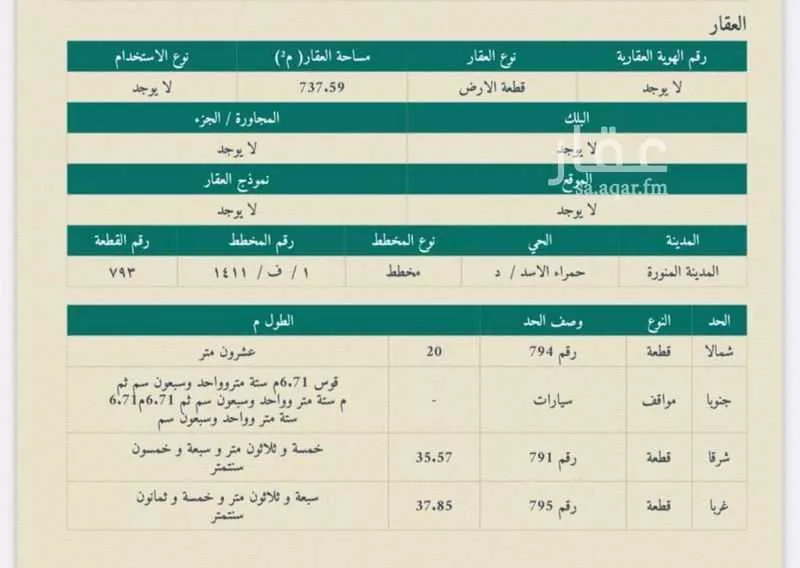أرض للبيع في شارع اسعد بن محمود العجلي, حي أبوكبير, مدينة المدينة المنورة, منطقة المدينة المنورة 1 صورة