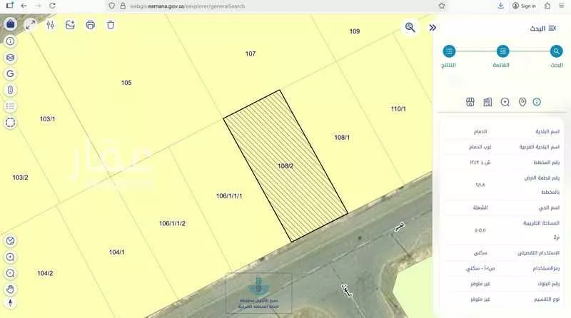 أرض للبيع في شارع الصبر, حي الشعلة, مدينة الدمام, المنطقة الشرقية 1 صورة