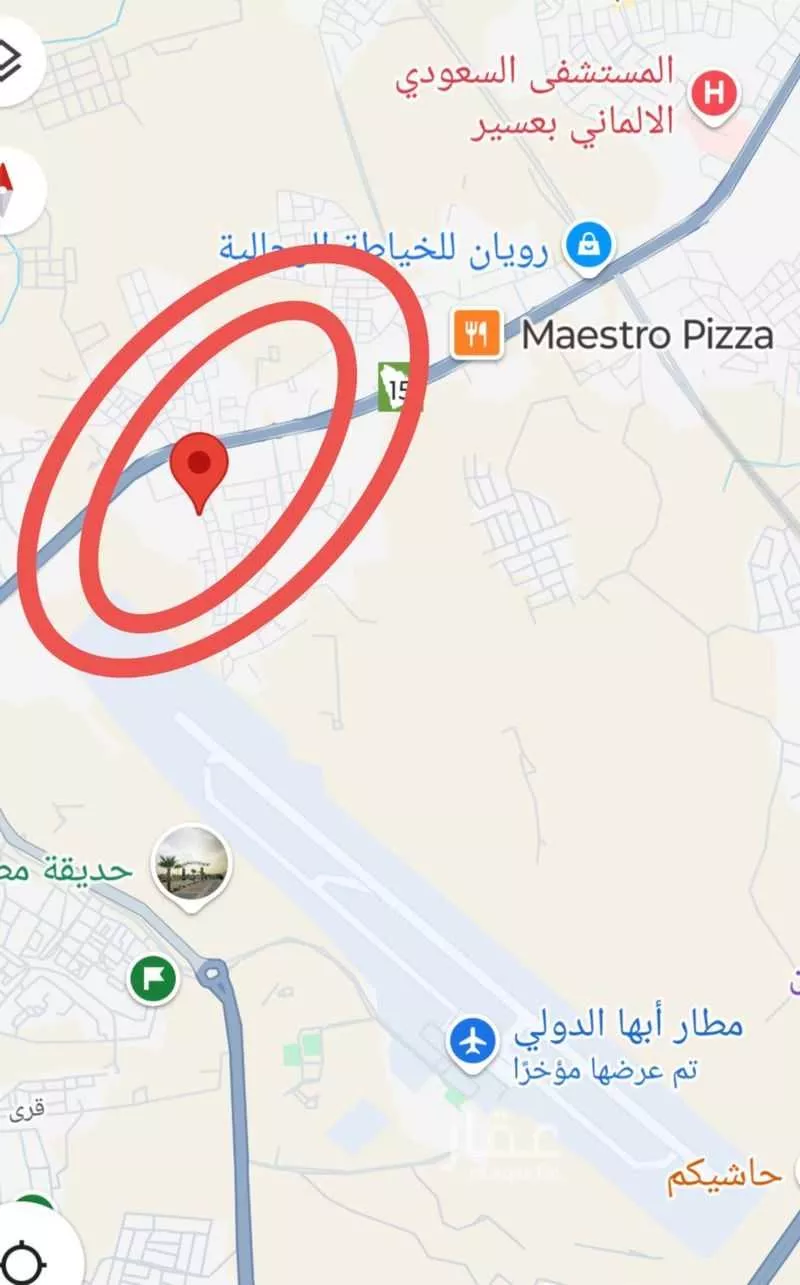 أرض للبيع في شارع غزوة ذات الرقاع, حي المطار, مدينة ابها, منطقة عسير 1 صورة