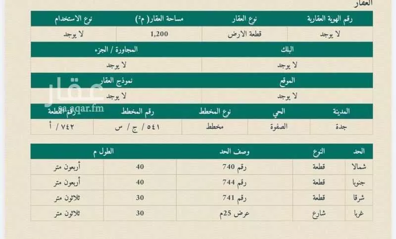 أرض للبيع في حي الرياض ، جدة ، جدة 1 صورة