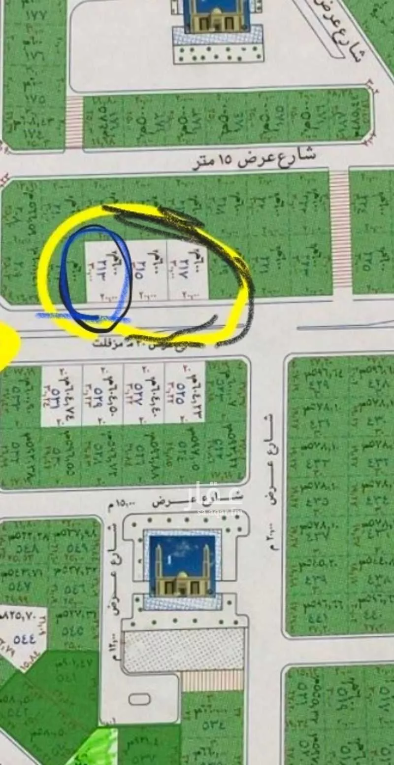 أرض للبيع في شارع مشهور مانع مشهور ، حي العزيزية ، أحد رفيدة ، احد رفيدة 1 صورة
