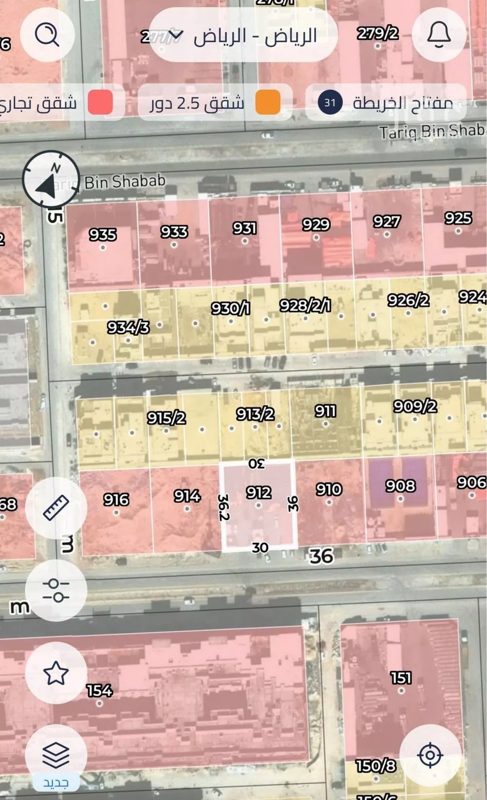 أرض للإيجار في شارع الحارث بن سليل, حي العارض, مدينة الرياض, منطقة الرياض 1 صورة