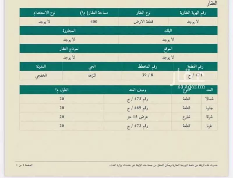 دور للبيع في شارع 12ا, حي النزهة, مدينة الخفجي, المنطقة الشرقية 1 صورة