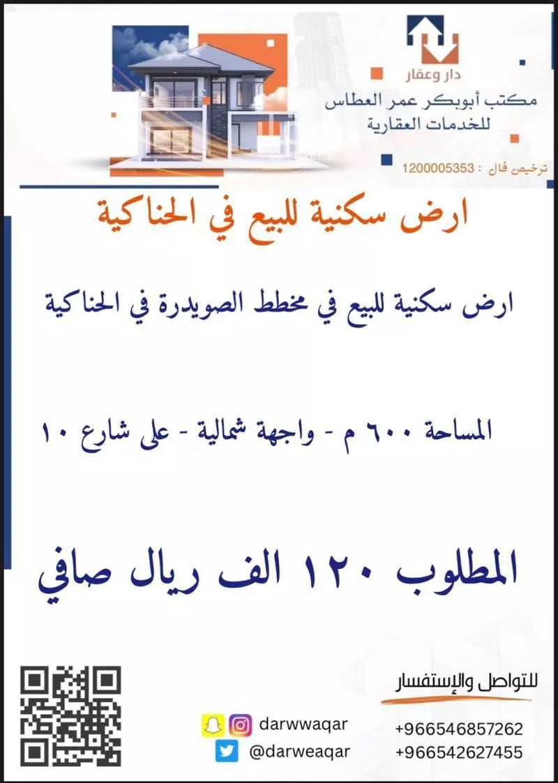 أرض للبيع في مدينة الحناكيه, منطقة المدينة المنورة 1 صورة