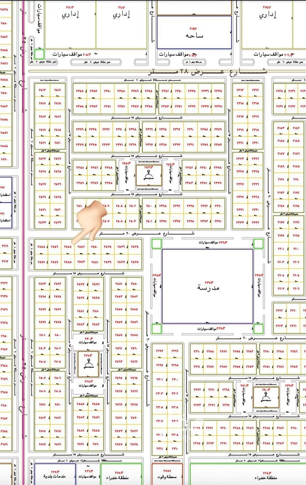 أرض للبيع في شارع نافع بن عبدالحارث الخزاعي, حي المستقبل, مدينة المجمعة, منطقة الرياض 1 صورة