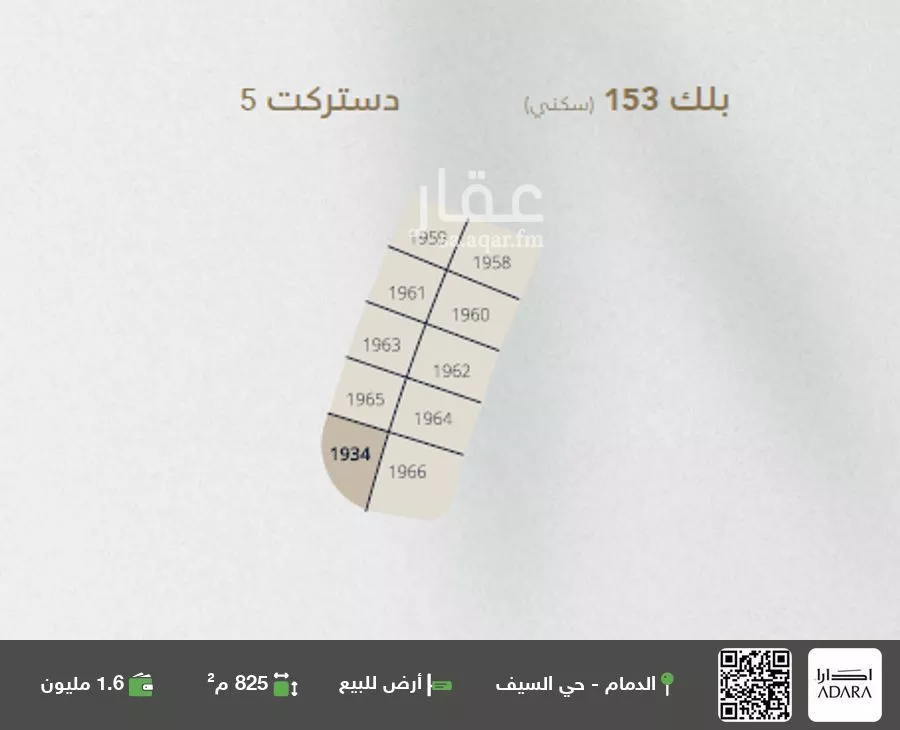 أرض للبيع في شارع 92 السيف, حي السيف, مدينة الدمام, المنطقة الشرقية 1 صورة