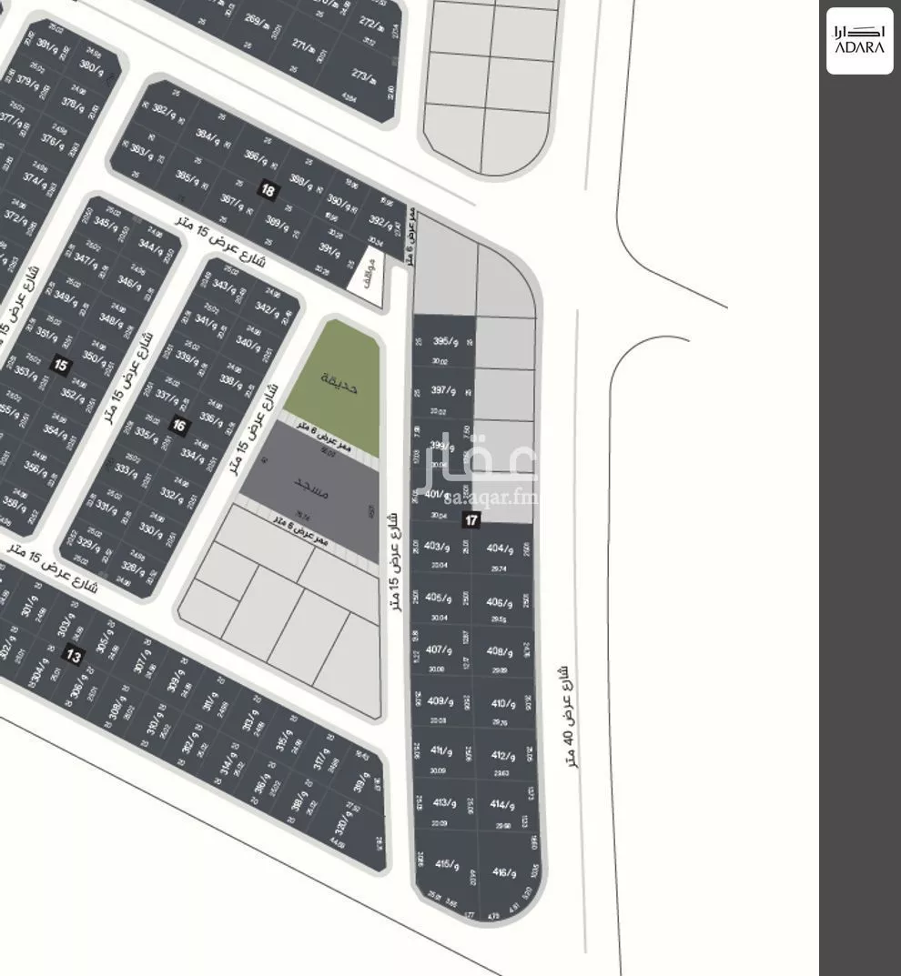 أرض للبيع في شارع عين الجوهرية, حي القدس, مدينة الاحساء, المنطقة الشرقية 1 صورة