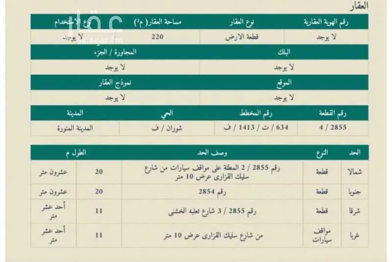 أرض للبيع في شارع ثعلبة الخشني, حي نبلاء, مدينة المدينه المنوره, منطقة المدينة المنورة 1 صورة