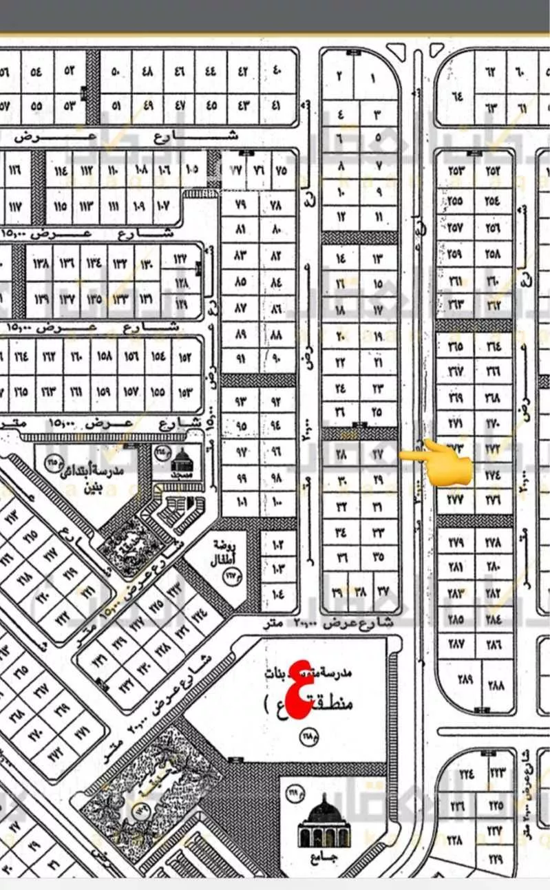 أرض للبيع في شارع ابن جبير, حي الورود الثالث, مدينة الاحساء, المنطقة الشرقية 1 صورة