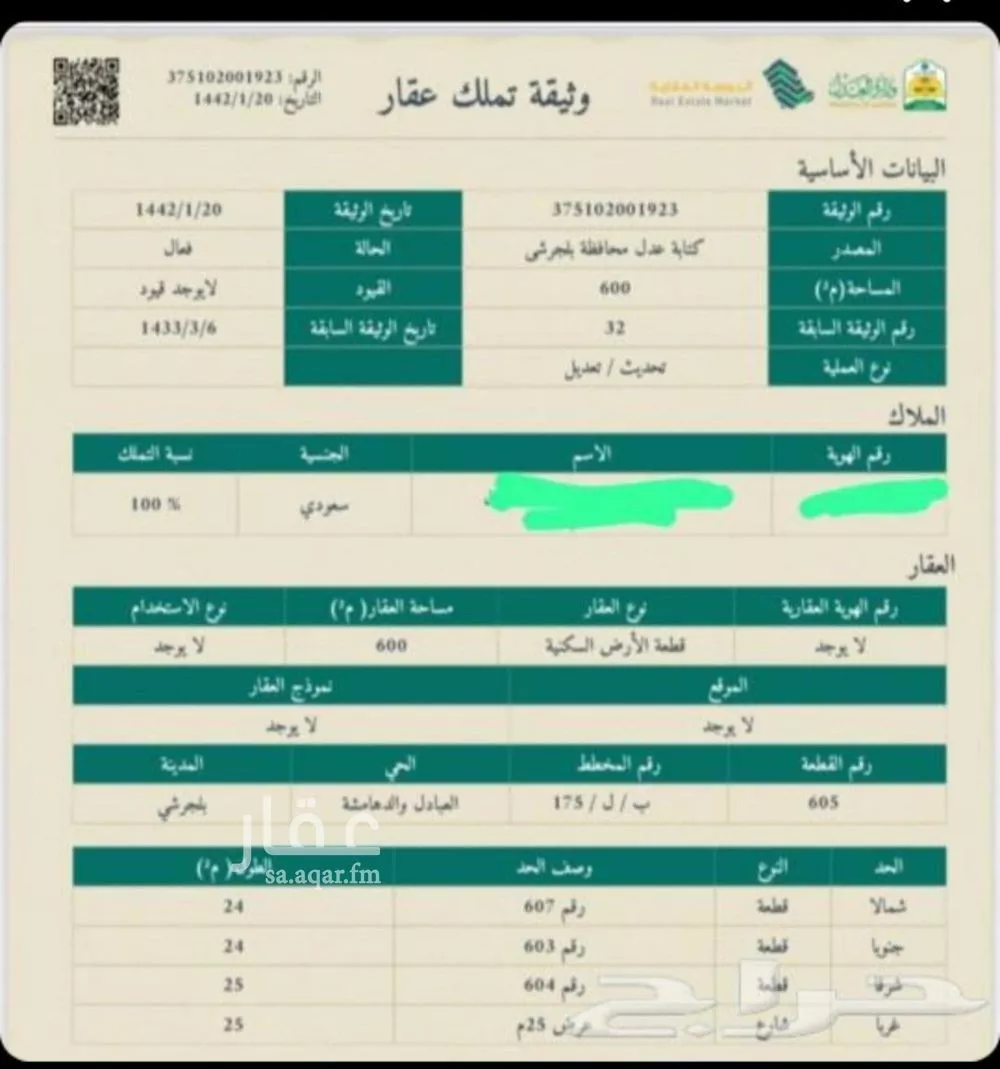 أرض للبيع في مدينة بلجرشى, منطقة الباحة 1 صورة