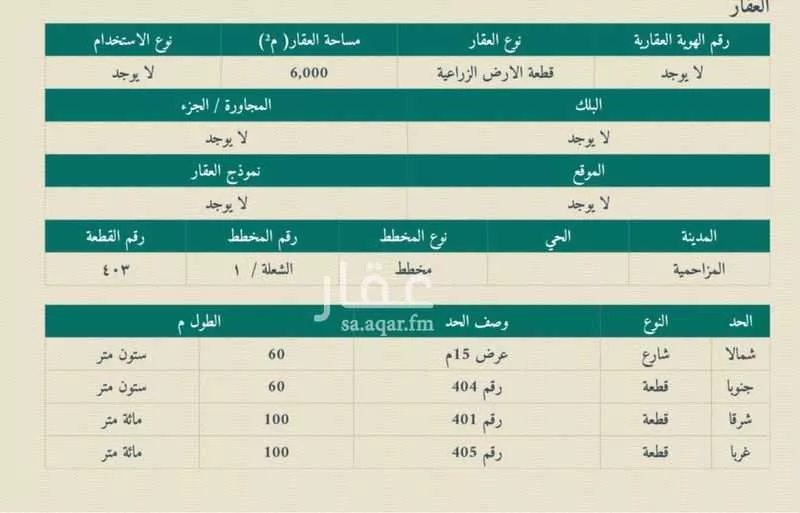 أرض للبيع في حي تجمع سكاني الحنية, مدينة تجمع سكاني الحنية, منطقة الرياض 1 صورة