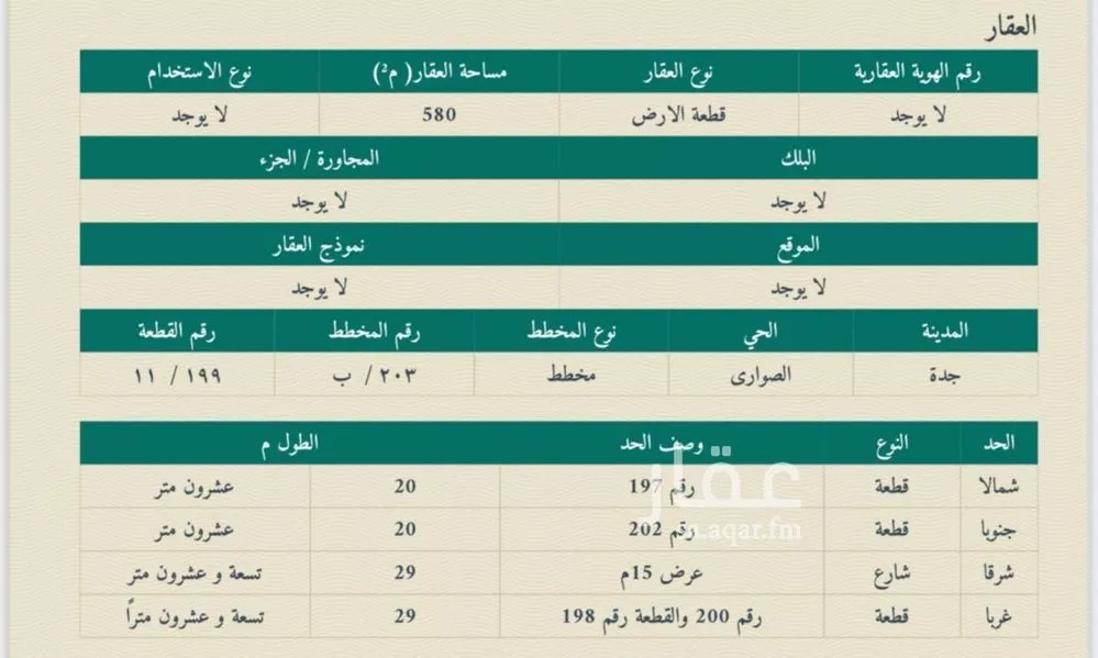أرض للبيع في شارع عبدالغني الناسخ, حي الصواري, مدينة جدة, منطقة مكة المكرمة 1 صورة