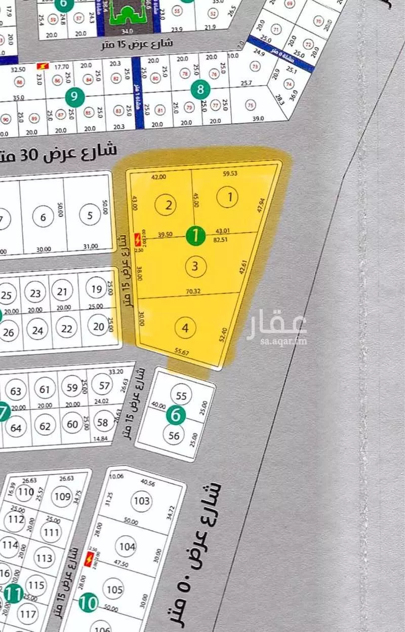 أرض للبيع في حي الفيصلية, مدينة الخرج, منطقة الرياض 1 صورة