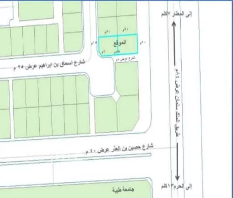 أرض للبيع في شارع ثقف بن عمرو الاسدي, حي العاقول, مدينة المدينه المنوره, منطقة المدينة المنورة 1 صورة