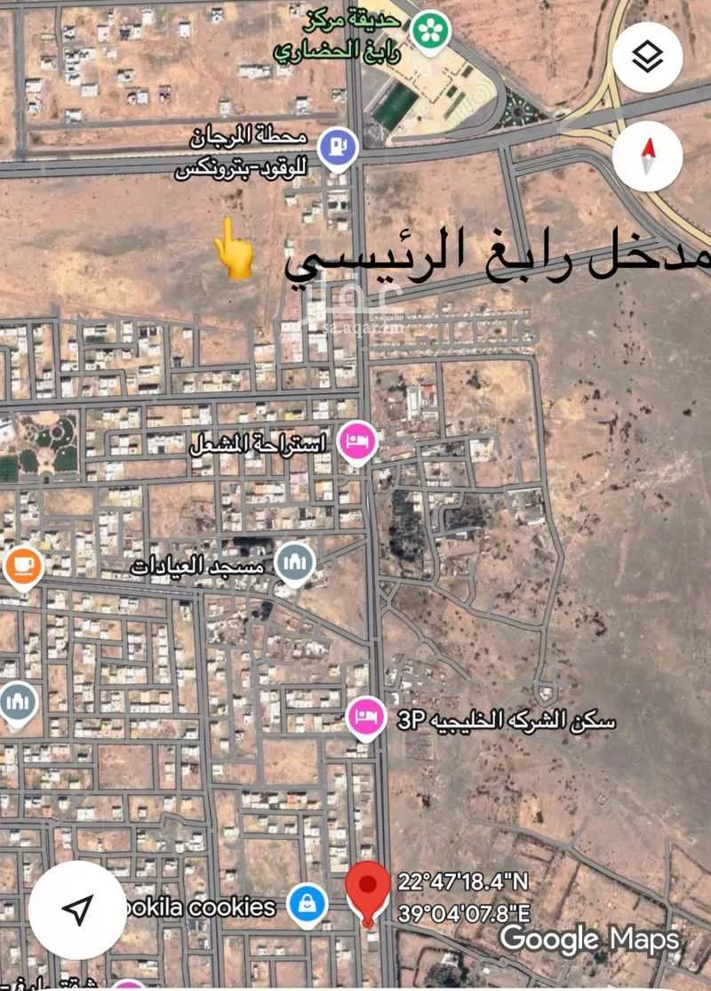 أرض للإيجار في شارع الدمجاء, حي المرجانية, مدينة رابغ, منطقة مكة المكرمة 1 صورة