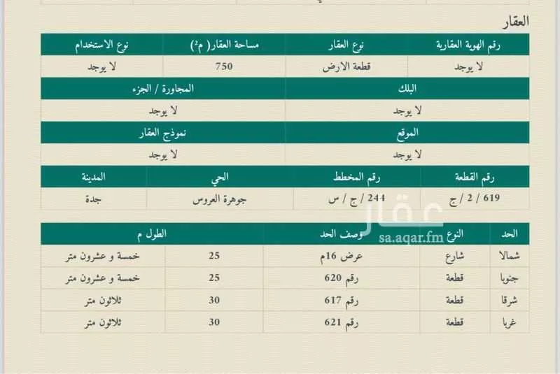 أرض للبيع في مدينة جدة, منطقة مكة المكرمة 1 صورة