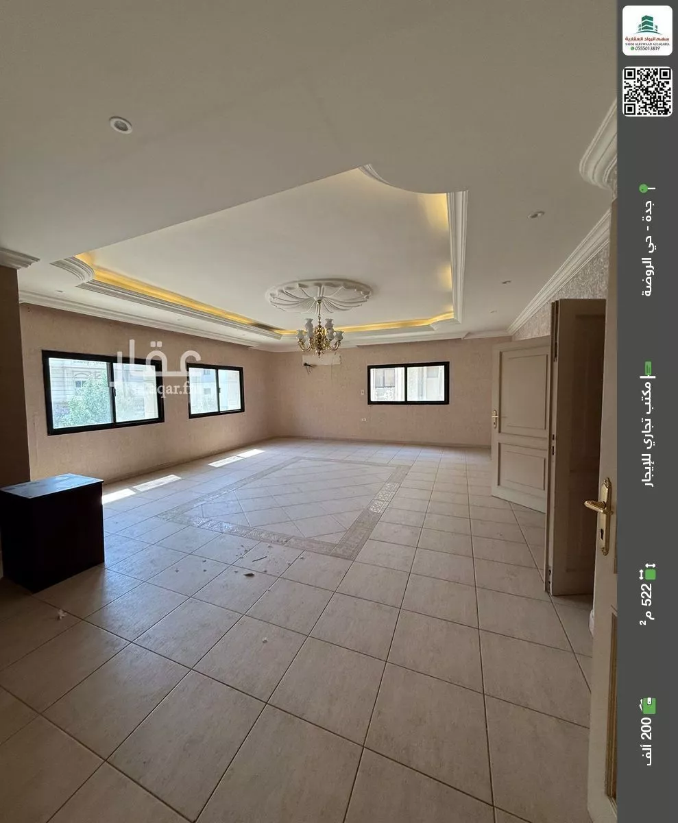 مكتب تجاري للإيجار في شارع قاسم زينل, حي الروضة, مدينة جدة, منطقة مكة المكرمة 1 صورة