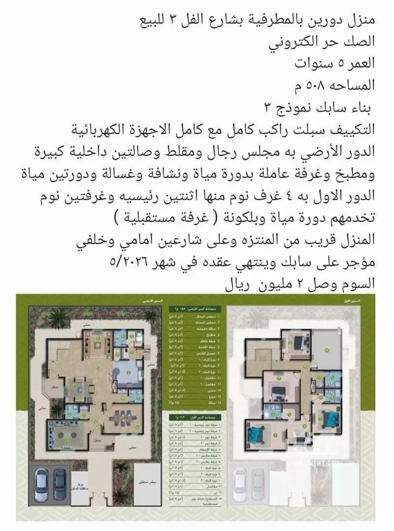 فيلا للبيع في شارع شارع الفل 3, مدينة مدينه الجبيل الصناعيه, المنطقة الشرقية 1 صورة