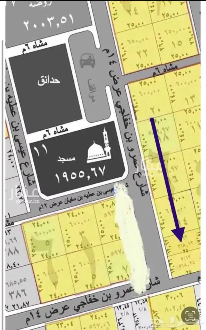 أرض للبيع في شارع عمرو ابن الخفاجي العامري, حي طيبة, مدينة المدينه المنوره, منطقة المدينة المنورة 1 صورة