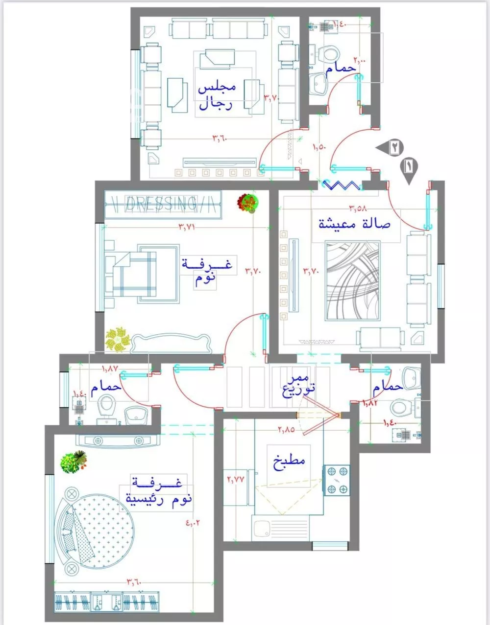 شقة للبيع في شارع زيد القرشي , حي بطحاء قريش, مدينة مكه المكرمه, منطقة مكة المكرمة 1 صورة