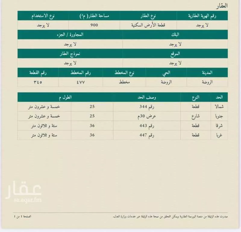 أرض للبيع في شارع الملك فيصل بن عبدالعزيز, حي الروضة, مدينة الغزالة - الروضه, منطقة حائل 1 صورة