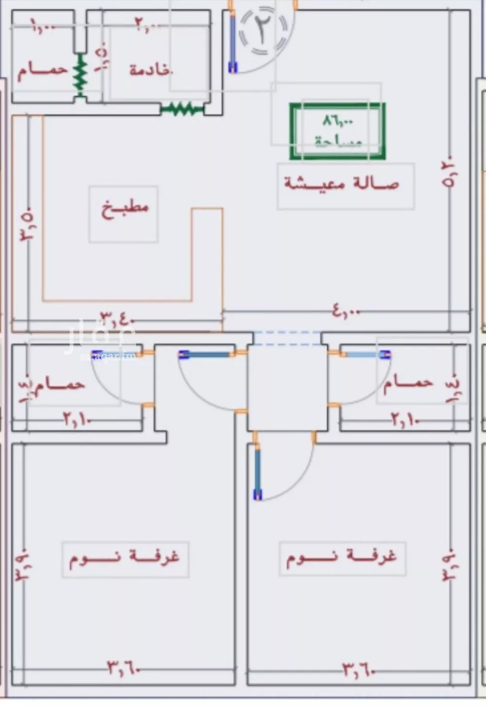 شقة للبيع في شارع شقاق المعاطف, حي النزهة, مدينة جدة, منطقة مكة المكرمة 1 صورة