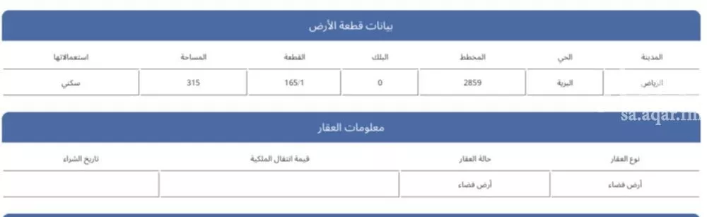 أرض للبيع في شارع محمد بن الطيب, حي البرية, مدينة الرياض, منطقة الرياض 1 صورة