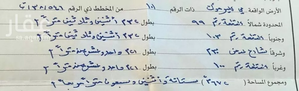 أرض للبيع في شارع محمد بن اسحاق المسيبي, حي اليرموك, مدينة تبوك, منطقة تبوك 1 صورة