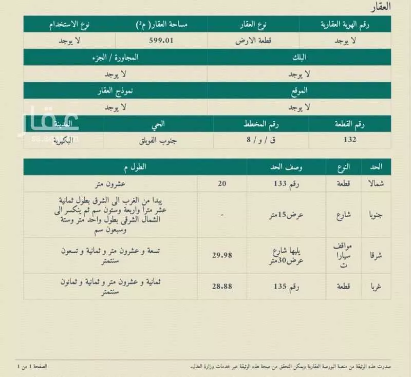 أرض للبيع في شارع عبدالرحمن ابن محمد ابن مسلمة, حي الحي الشمالي, مدينة الفويلق, منطقة القصيم 1 صورة
