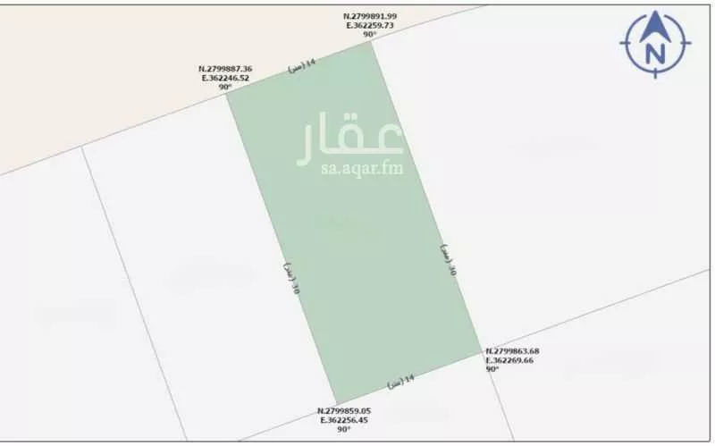 أرض للبيع في شارع هجر, حي الدوحة, مدينة الاحساء, المنطقة الشرقية 1 صورة