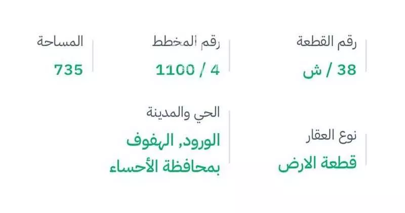 أرض للبيع في شارع لا يوجد, حي الورود الثاني, مدينة الاحساء, المنطقة الشرقية 1 صورة