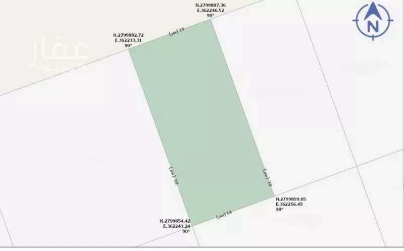 أرض للبيع في شارع هجر, حي الدوحة, مدينة الاحساء, المنطقة الشرقية 1 صورة