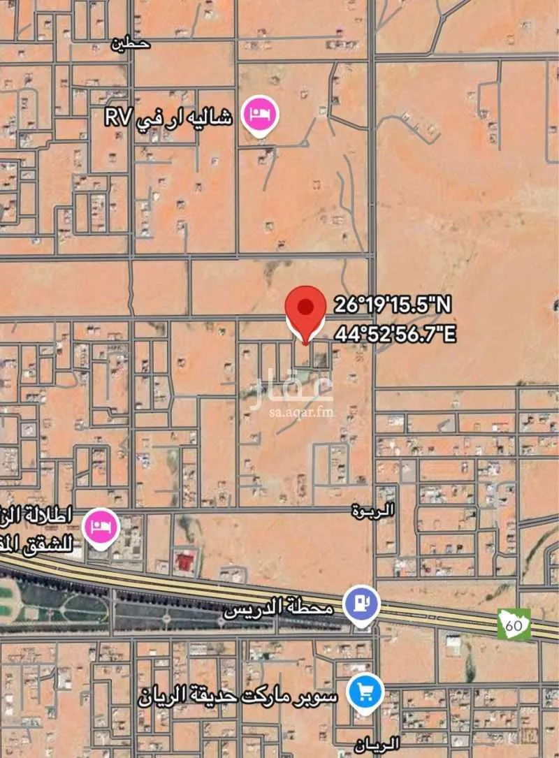 أرض للبيع في شارع شارع يزيد بن مالك, حي الربوة, مدينة الزلفى, منطقة الرياض 1 صورة