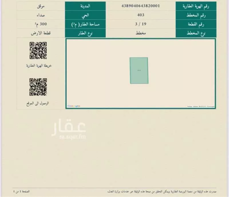 أرض للبيع في شارع 00000, حي صداء, مدينة صداء, منطقة حائل 1 صورة