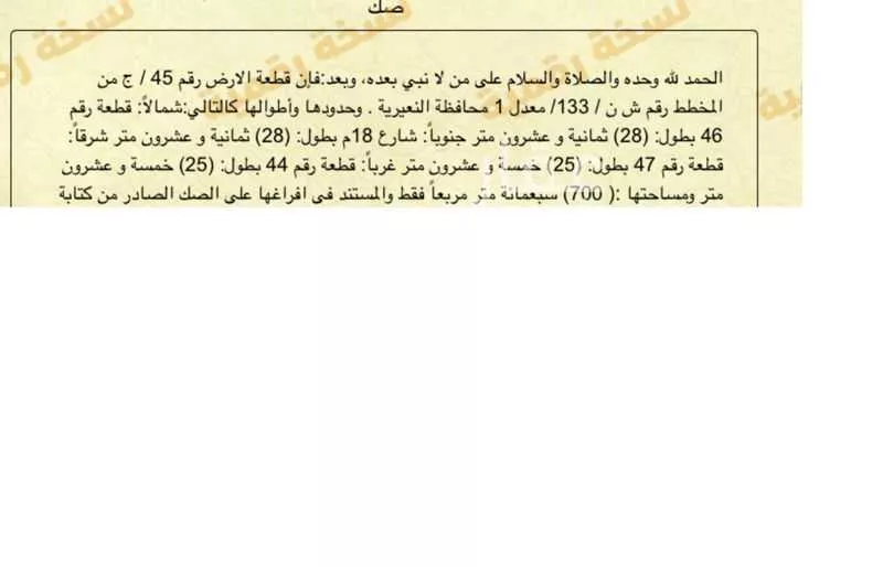 أرض للبيع في شارع 432, حي حي الروابي, مدينة النعيريه, المنطقة الشرقية 1 صورة