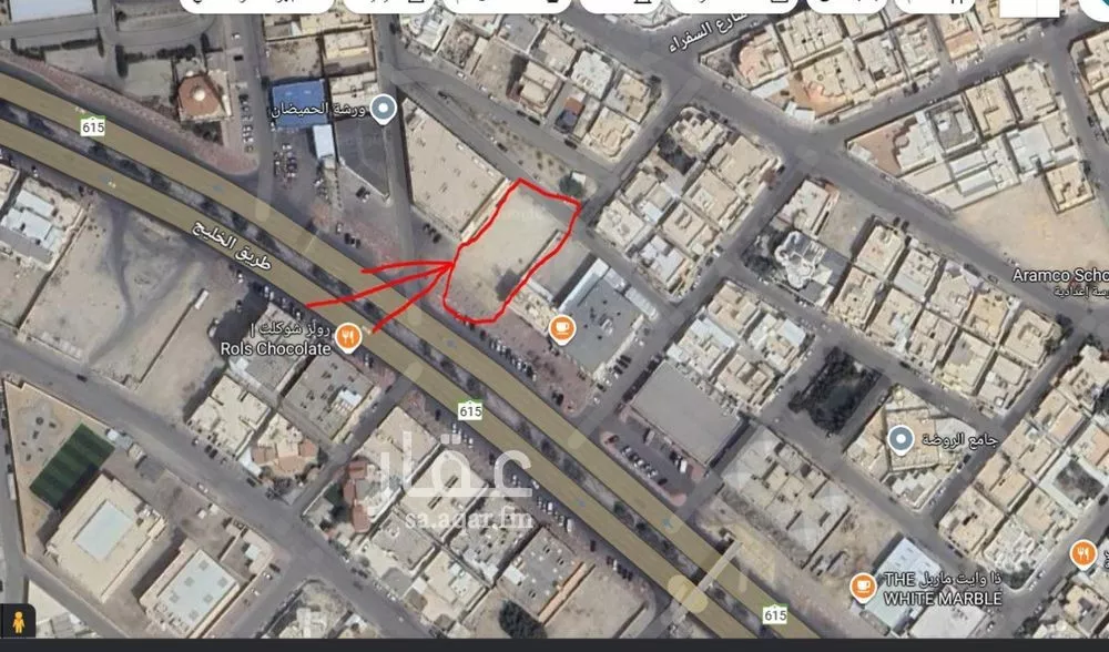 أرض للبيع في شارع الخليج العربى, حي الروضة2, مدينة الاحساء, المنطقة الشرقية 1 صورة