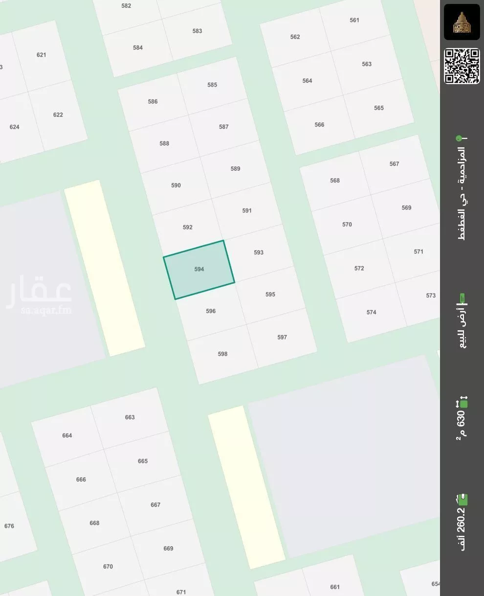 أرض للبيع في شارع مخطط الشرطة, مدينة الجله, منطقة الرياض 1 صورة