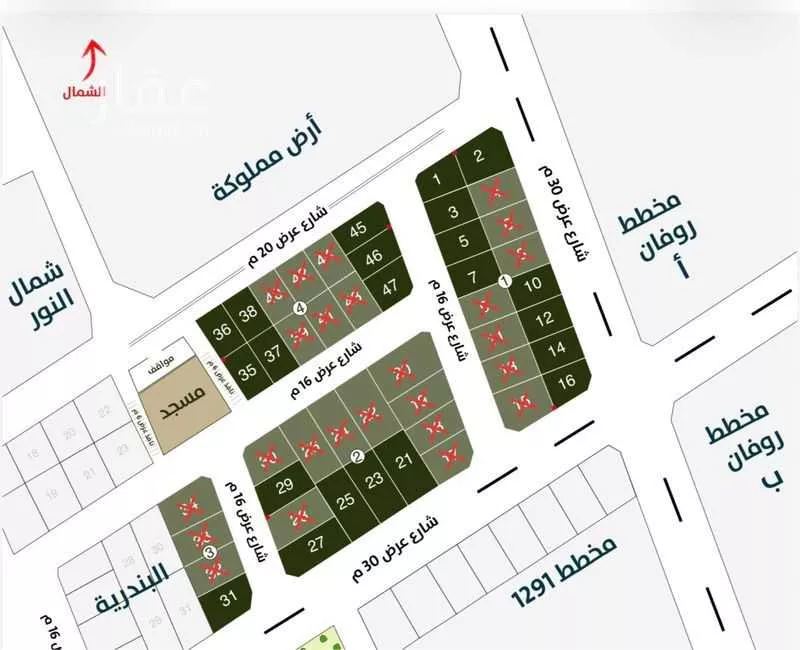 أرض للبيع في حي النور, مدينة الدمام, المنطقة الشرقية 1 صورة