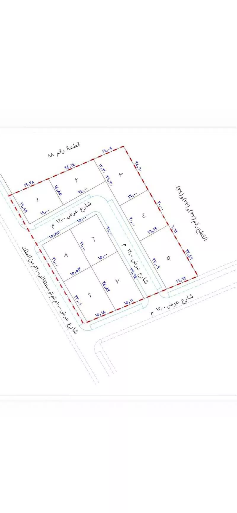 أرض للبيع في شارع حسن ابن حيدر العدوي ، حي الشروق ، بريدة ، بريدة 1 صورة
