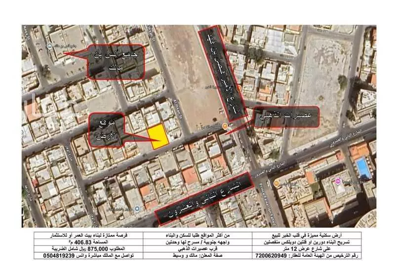أرض للبيع في شارع 16ا, حي العقربية, مدينة الخبر, المنطقة الشرقية 1 صورة