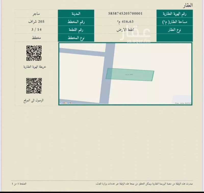 أرض للبيع في حي شراف, مدينة شراف, منطقة الرياض 1 صورة