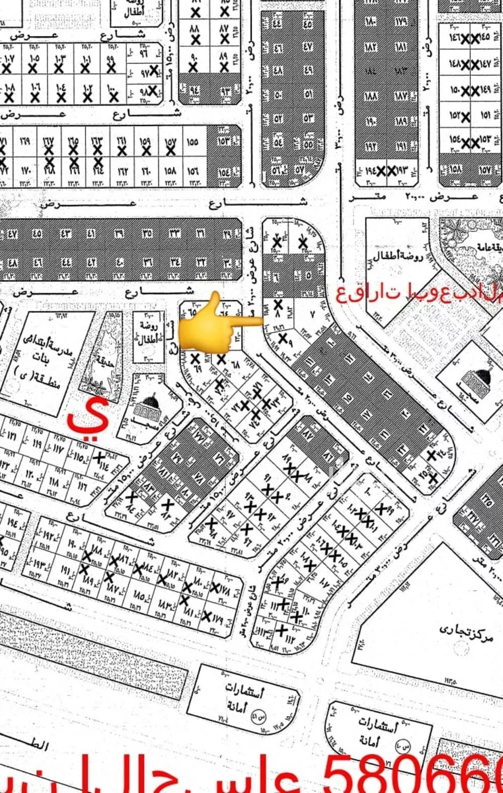 أرض للبيع في شارع حبيب ابن ثابت, حي الورود الثالث, مدينة الاحساء, المنطقة الشرقية 1 صورة