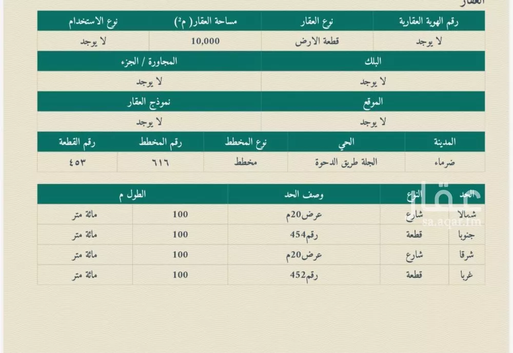 أرض للبيع في حي تبراك, مدينة الجلة, منطقة الرياض 1 صورة