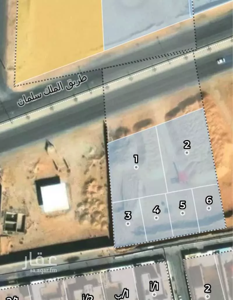 أرض للإيجار في شارع الملك سلمان, حي الحمر الشمالي, مدينة بريدة, منطقة القصيم 1 صورة